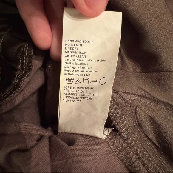 Anthropologie Tiny Tatiana Wrap Top Size Large Army Green - Picture 5 of 5